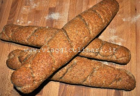 Baguette croccanti e profumate di farina integrale bio