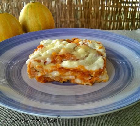 Lasagne di zucca con pancetta e scamorza