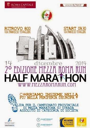 Mezza Roma Run Half Marathon 14 dicembre 2014 (DUE ISCRIZIONI IN REGALO)