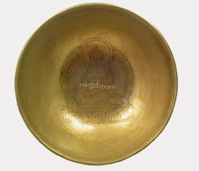 Campana Tibetana Power Battuta a Mano con Buddha Intarsiato Interno - 2 Kg