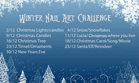 [Winter Nail Art Challenge] #1- Christmas Lights