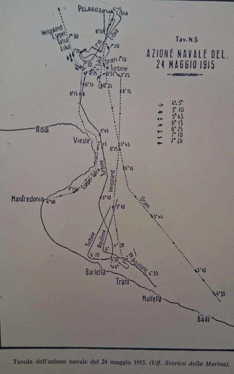 I bombardamenti austriaci della Prima Guerra Mondiale a Vieste e Manfredonia (Turbine) e i colpi tirati verso Torre Mileto e le Isole Tremiti