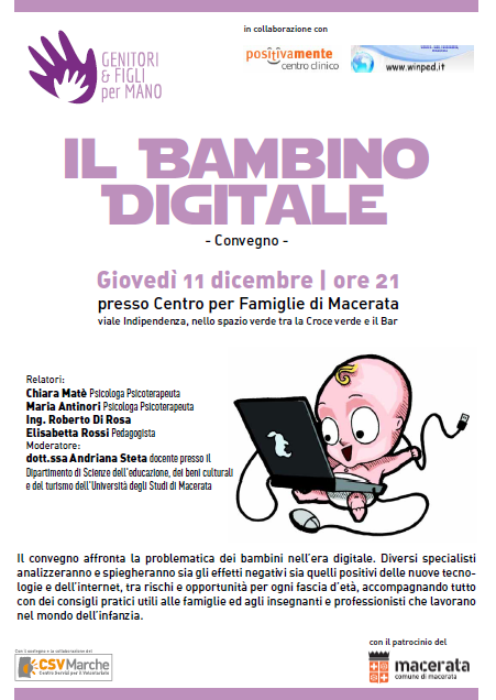 Il bambino digitale: convegno a Macerata