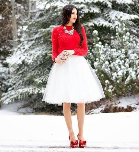 inspiration red christmas, blogger outfit