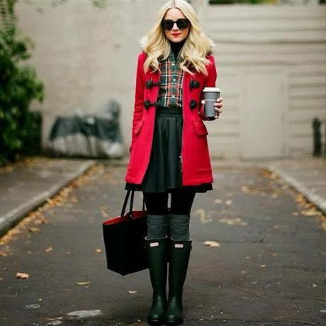 INSPIRATION: ROSSO ...DICEMBRE blogger outfit red tartan