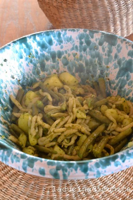 trofie con pesto,fagiolini e patate