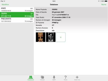 OsiriX HD DICOM PACS Viewer iPhone iPad recensione Mobimed 11