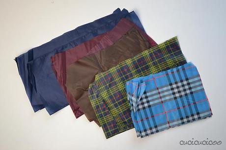 How to make a waterproof picnic blanket from umbrella fabric and a sheet! Have eco-friendly fun in the great outdoors without getting damp! A tutorial by www.cucicucicoo.com