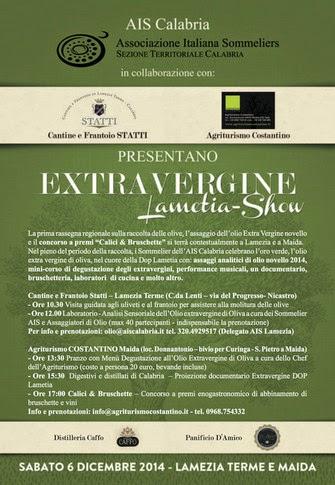 ExtraVergine Lametia Show sabato 6 dicembre 2014.