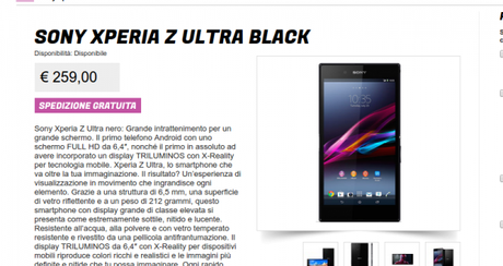 Sony Xperia Z Ultra Black nero   Gli Stockisti  Smartphone  cellulari  tablet  accessori telefonia  dual sim e tanto altro