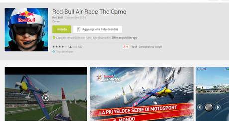 Red Bull Air Race The Game: rilasciato un aggiornamento “invernale” Red Bull Air Race The Game App Android su Google Play