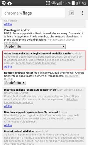 modalità lettura su Google Chrome