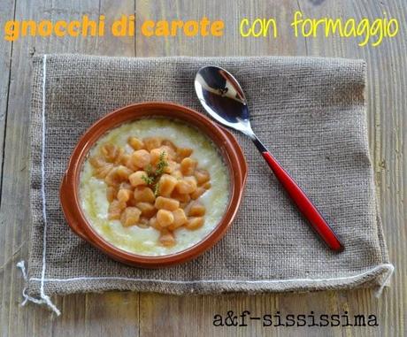 gnocchi di carote con formaggio