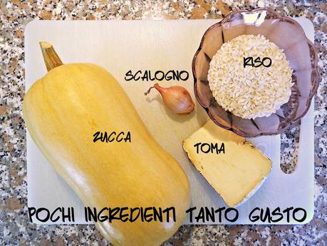 Risotto filante alla zucca e toma piemontese DOP