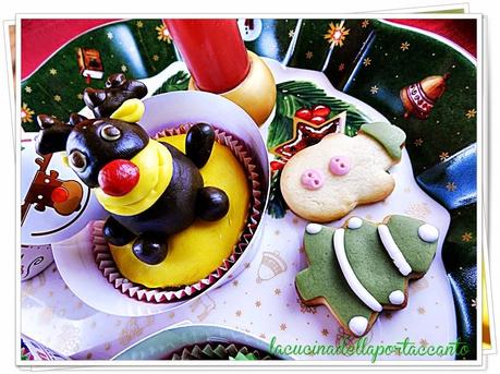 Cupcakes di Natale all'arancia e cardamomo con gelatina di mosto primitivo / Christmas cupcakes with orange and cardamom with jelly juice primitive
