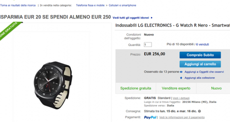 Indossabili LG ELECTRONICS   G Watch R Nero   Smartwatch   eBay