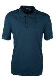 Mountain Warehouse Mens Heron Slub Polo T-Shirt Top Blu Navy Small