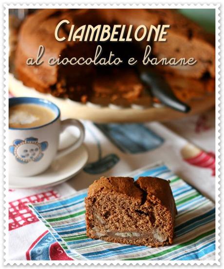 Ciambellone al cioccolato e banane 2