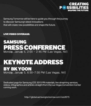 Samsung invito conferenza CES