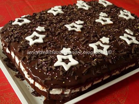 Torta al cioccolato, nocciole e amaretto con stelline per.... Elisa