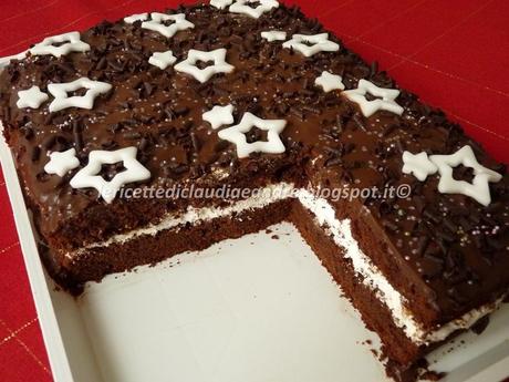 Torta al cioccolato, nocciole e amaretto con stelline per.... Elisa