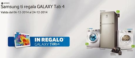 Promozione Samsung ti regala GALAXY Tab 4 dal 6 al 24 dicembre 2014