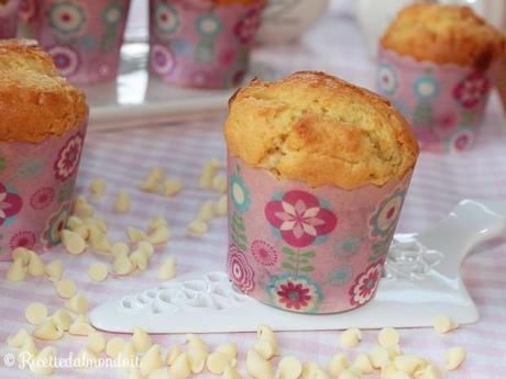 Muffin al cioccolato bianco