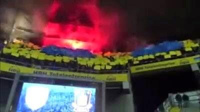 (VIDEO)Brøndby Fans Pyro-celebration - 50th years of Brøndby IF vs IF Skovbakken 03.12.2014