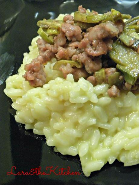 RISOTTO ALLA RASPADURA, SALSICCIA E CARCIOFI