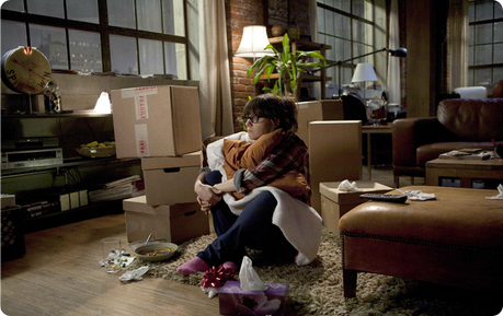 new girl- sad TV watching