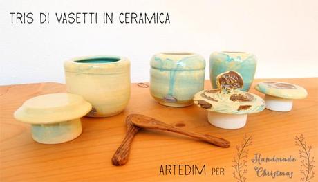 handmade christmas, regali di natale, set-di-vasetti-di-ceramica