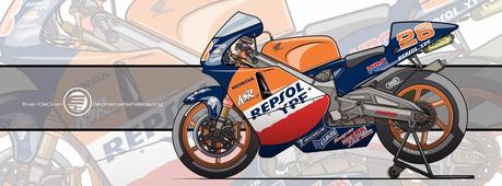 Motorcycle Art - Honda NSR 500 2001 by Evan DeCiren