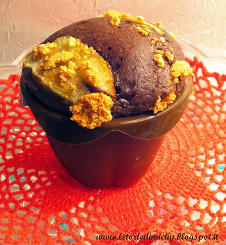 Muffins cioccolato, pere ed amaretti