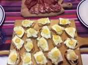 Crostini uova quaglia tartufo
