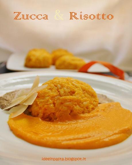 Cupoline di Zucca con Risotto e due Creme (funghi e zucca)