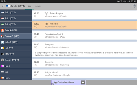  Oggi in TV   nuova app Android per consultare il palinsesto TV !