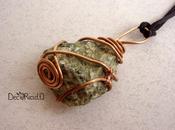 Ciondoli pietra naturale filo 100% rame