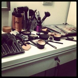Instagram photo by annagiuliabi - Meanwhile, in the #makeup room #television #backstage #agonchannelit #gosh #goshmakeup #workhard #beauty