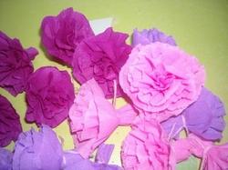 Garofani di carta crespa