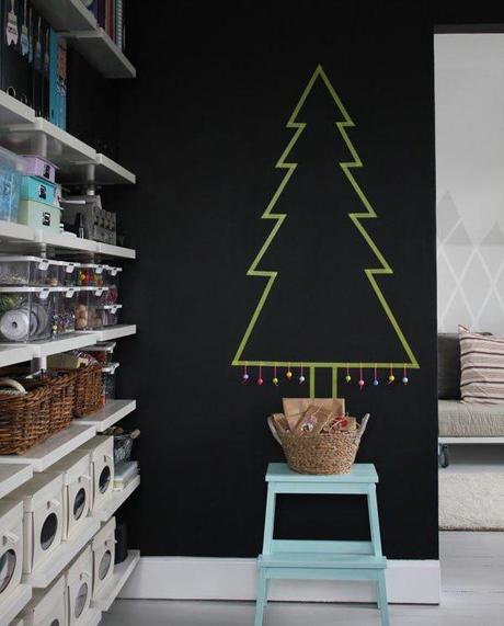 Holiday-Decor-Washi-Tape-Tree-Wall