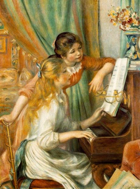 Schema per il punto croce: Fanciulle al piano - di Renoir