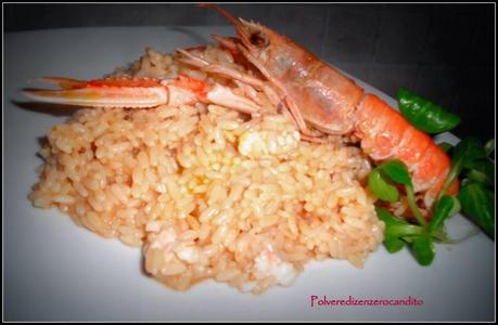 Risotto rosato agli scampi