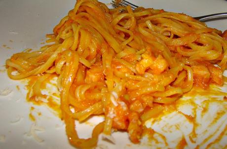 Spaghettone pancetta e zucca!!