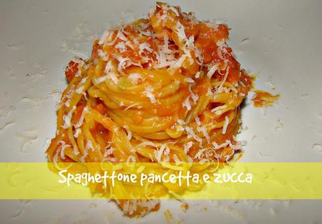 Spaghettone pancetta e zucca!!
