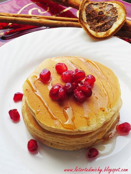 Pancakes arancia, cannella e melograno