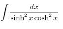 integrali di funzioni iperboliche
