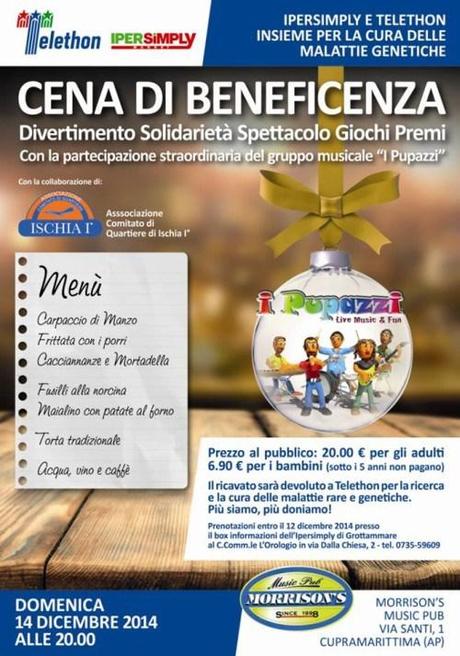 Cena beneficenza Morrison's_Telethon 2014