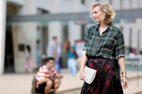 In the Street...Tartan mania: the timeless fashion of the Scottish fabric always trendy...For vogue.it