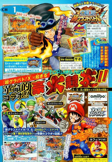 Anche i titoli third party supportano gli Amiibo, a partire da One Piece: Super Grand Battle! X