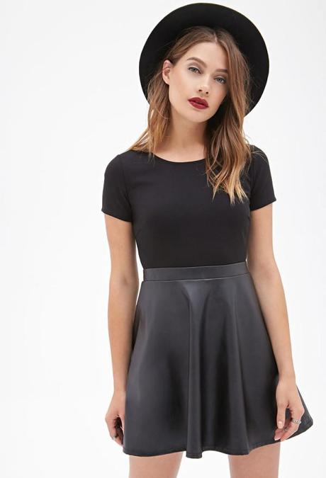 Faux Leather Combo Dress, Forever 21